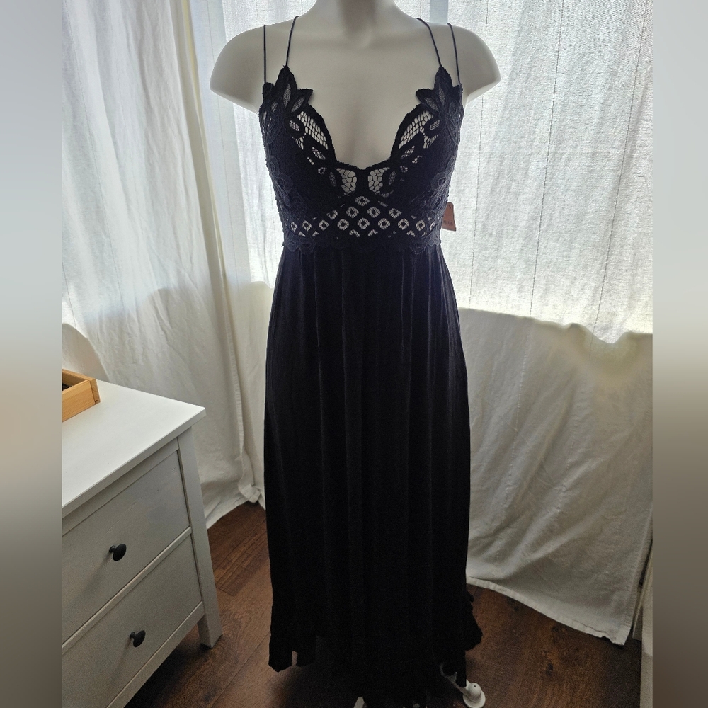 Free people adella crochet lace maxi dress